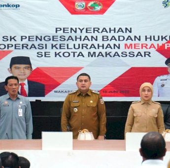 136 Koperasi Kelurahan Merah Putih di Kota Makassar Resmi Berbadan Hukum