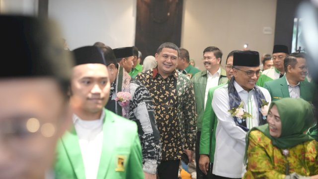 Wali Kota Makassar, Munafri Arifuddin saat menghadiri pembukaan Muskerwil ke-IV DPW PPP Sulawesi Selatan di Hotel Four Points by Sheraton, Jalan Andi Djemma, Makassar, Sabtu (28/6/2025). (Foto: Istimewa)