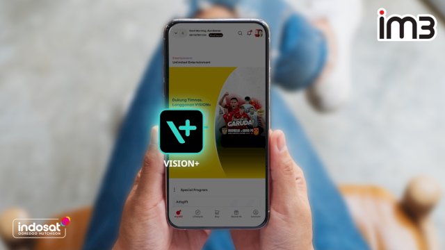 Pelanggan Indosat kini mampu menikmati layanan digital eksklusif pada platform VISION+. (Dok. Indosat)