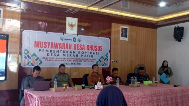 Pembentukan Koperasi Merah Putih di Salah satu desa Kecamatan Kota Bangun. (IST)