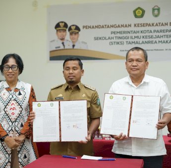 Wali Kota Parepare Teken MoU dengan STIKS Makassar, Dorong Kolaborasi Bangun Dunia Pendidikan