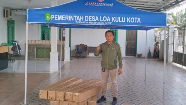 Kepala Desa Loa Kulu Kota Mohamad Rizali bekerjasama dengan PT. MHU dalam pengembangan UMKM. (Istimewa)