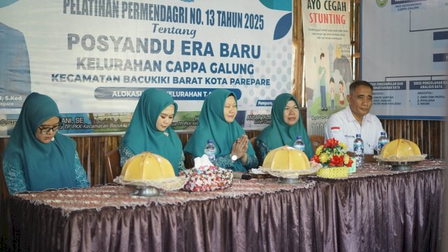 Ket: Tim Penggerak PKK Parepare Sosialisasi Posyandu Era Baru di Kelurahan Cappa Galung