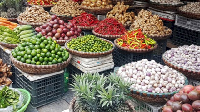 Ilustrasi bahan pokok pasar tradisional desa. (Istimewa)