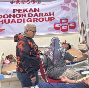 Digelar Selama 5 Hari, Pekan Donor Darah Huadi Group Sukses Sumbang 66 Kantong Darah