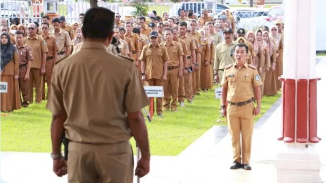 Suasana apel ASN Lingkup Pemkab Bulukumba. [IST]