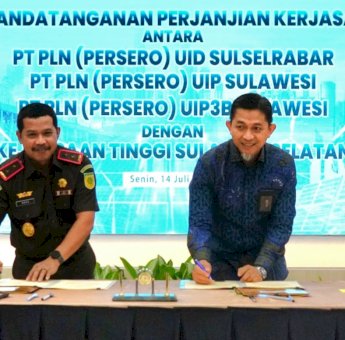Wujudkan Kedaulatan Energi, PLN UID Sulselrabar Teken PKS dengan Kejaksaan Tinggi se-Sulselrabar
