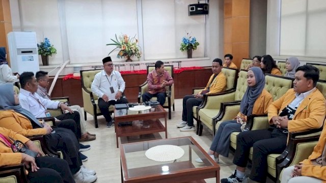 Penerimaan Secara Simbolis Mahasiswa KKN Universitas Mulawarman di Ruang Eksekutif Kantor Bupati Kukar. (IST)