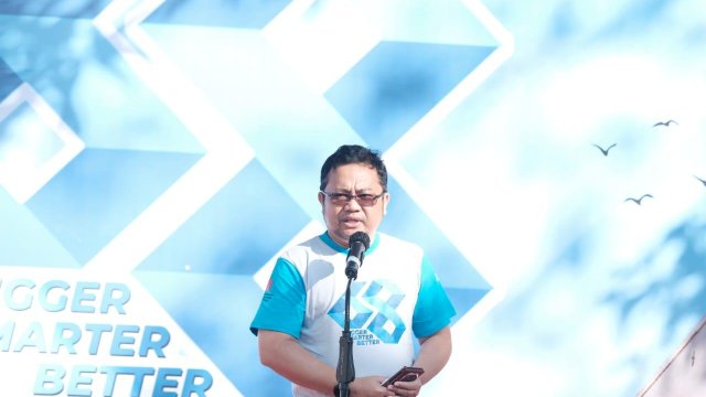 Wabup Gowa Darmawangsyah Muin saat menghadiri Peringatan Hari Ulang Tahun (HUT) LAN RI Ke-68, di Pusat Pembelajaran dan Strategi Kebijakan Manajemen Pemerintahan (Pusjar SKMP) LAN RI Makassar, kemarin. (Dok. Humas Gowa) 