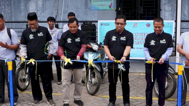Peresmian bengkel konversi ke motor listrik di PNUP Makassar pada Kamis (31/7/2025). (Foto: Istimewa)