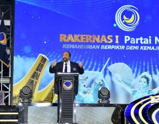 Rakernas di Makassar, Surya Paloh Tegaskan Dukungan NasDem ke Pemerintahan Prabowo Bukan Basa-basi