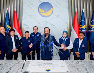 Terbesar Kedua Setelah Kantor DPP di Jakarta, Surya Paloh Resmikan Nasdem Tower Sulsel di Makassar