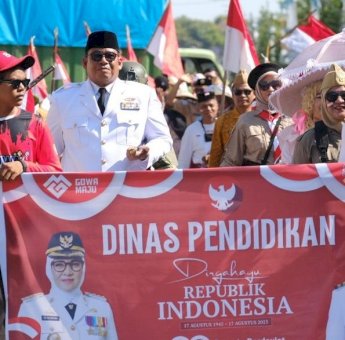 Puluhan Tim Pawai HUT RI di Gowa Bawa Semangat Nasionalisme