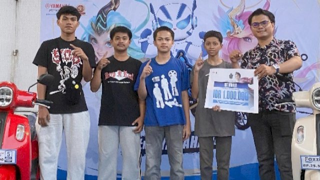 Pemenang Yamaha Supercup Esport Series 2025 regional Makassar yang digelar oleh PT Suracojaya Abadimotor (SJAM). (Foto: Istimewa)