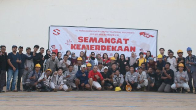 Perayaan Hari Ulang Tahun (HUT) ke-80 Kemerdekaan Republik Indonesia di PT Hengsheng NEMI (Huadi Group) berlangsung meriah. (Foto: Istimewa)
