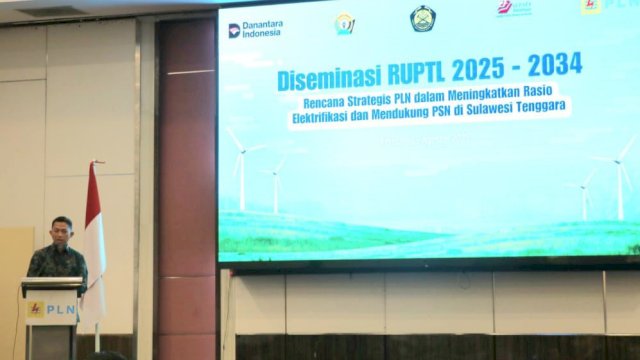 General Manager PLN UID Sulselrabar, Edyansyah saat menghadiri diseminasi RUPTL 2025-2034 Provinsi Sulawesi Tenggara di Kendari, Senin (25/8/2025). (Foto: Istimewa)