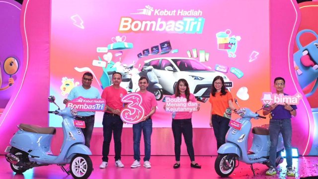 Indosat Ooredoo Hutchison (Indosat) melalui brand Tri kembali menghadirkan program Kebut Hadiah BombasTri sebagai bentuk apresiasi kepada pelanggan. (Dok. Indosat)