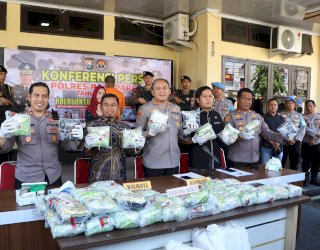 Polres Parepare Gagalkan Penyelundupan 44 Kg Sabu, Nilai Barang Bukti Rp44 Miliar