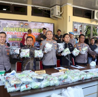 Polres Parepare Gagalkan Penyelundupan 44 Kg Sabu, Nilai Barang Bukti Rp44 Miliar