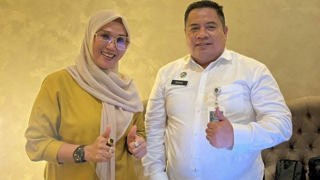 Ket: Bupati Barru, Andi Ina Kartika Sari bersama Direktur Kerjasama dan Kemitraan Deputi Promosi dan Kerjasama BGN, Kolonel Cba. Muhammad Rizal Salewangang