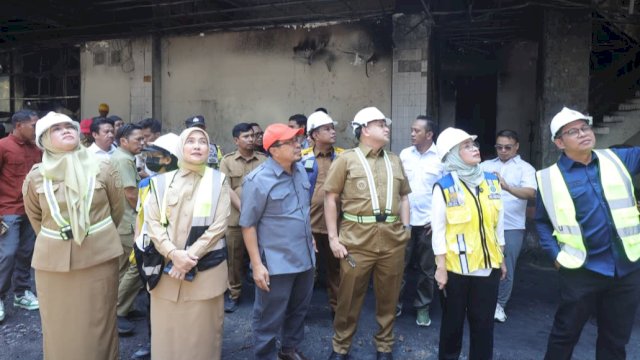 Dirjen Cipta Karya Kementerian Pekerjaan Umum, Dewi Chomistriana saat melakukan kunjungan kerja ke lokasi gedung DPRD Kota Makassar di Jalan AP Pettarani, Makassar, Selasa (16/9/2025). (Foto: Istimewa)