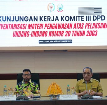 Komite III DPD RI Apresiasi Pemprov Sulsel dalam Proses Penerimaan Siswa Baru