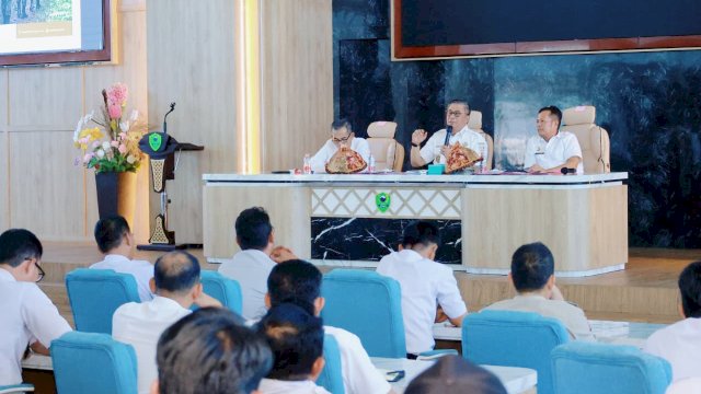 Ket: rapat panitia persiapan pelaksanaan Napak Tilas Perjuangan Paccekke Rute Andi Mattalatta Tahun 2025