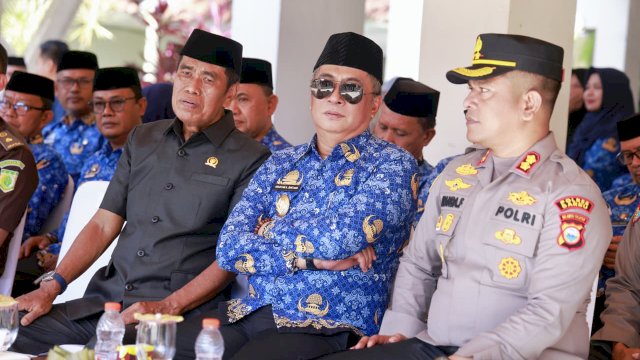 Ket: Wakil Bupati Barru, Abustan A Bintang bersama Kapolres Barru, AKBP Ananda Fauzi Harahap