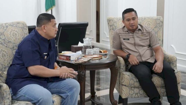 Suasana pertemuan Wali Kota Makassar, Munafri Arifuddin bersama Kepala ATR/BPN Kota Makassar, Adri Virly Rachman di Balai Kota Makassar, Jumat (3/10/2025). (Foto: Istimewa)