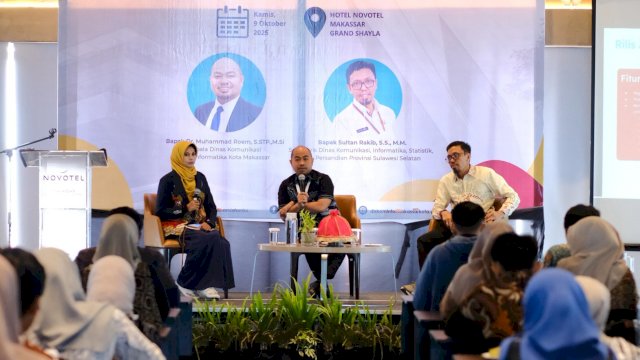 Dinas Kominfo Kota Makassar menggelar Sosialisasi Sistem Penghubung Layanan Pemerintah Daerah (SPLP) di Hotel Novotel Makassar, Kamis (9/10/2025). (Foto: Istimewa)