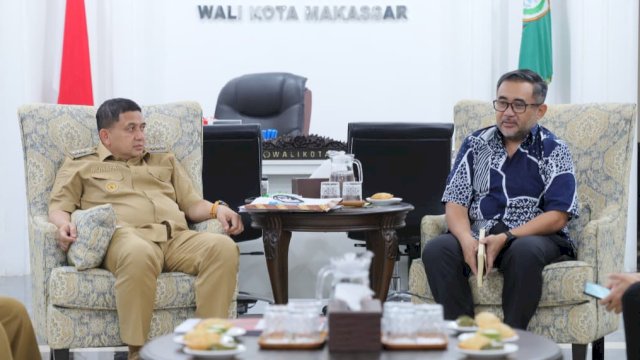 Wali Kota Makassar, Munafri Arifuddin saat menerima langsung audiensi dari jajaran Densus 88 Anti Teror di Balai Kota Makassar, Selasa (14/10/2025). (Foto: Istimewa)