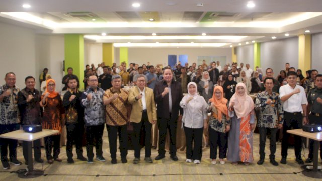 Bawaslu Sulsel menggelar kegiatan Rapat Koordinasi Sentra Gakkumdu dan Forum Masukan Regulasi Pemilu dan Pemilu di MaxOne Hotel, Makassar, Sabtu (25/10/2025). (Foto: Istimewa)