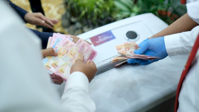 BI Sulsel bersama Polda Sulsel berhasil memuaskan 23.185 lembar uang palsu, di Kantor BI Sulsel, Makassar, kemarin. (Dok. Humas BI Sulsel)