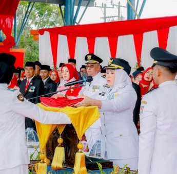 Bupati Barru Andi Ina Kartika Sari Bertindak Sebagai Irup Peringatan HUT ke-80 Kemerdekaan RI