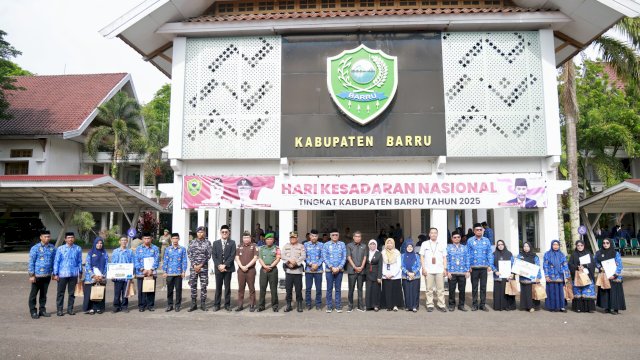 Ket: Upacara HKN di Barru