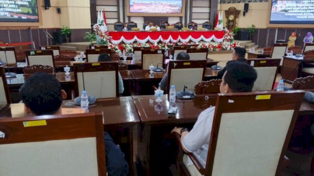 Rapat Paripurna DPRD terkait penyusunan RPJMD. [IsT]
