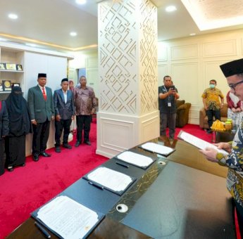 Sekda Jufri Rahman Lantik 4 Fungsional Ahli Utama Lingkup Pemprov Sulsel