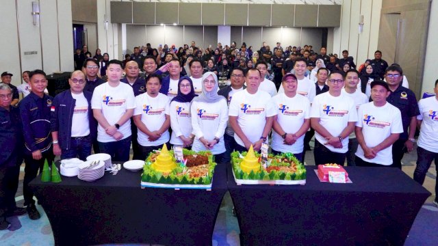 DPW NasDem Sulsel melaksanakan perayaan HUT ke-14 di Kantor DPW NasDem Sulsel, Jalan Metro Tanjung Bunga, Makassar, Selasa (11/11/2025). (Foto: Istimewa)