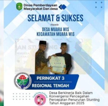 Desa Muara Wis Harumkan Nama Kukar, Raih Peringkat 3 Nasional dalam Penurunan Stunting
