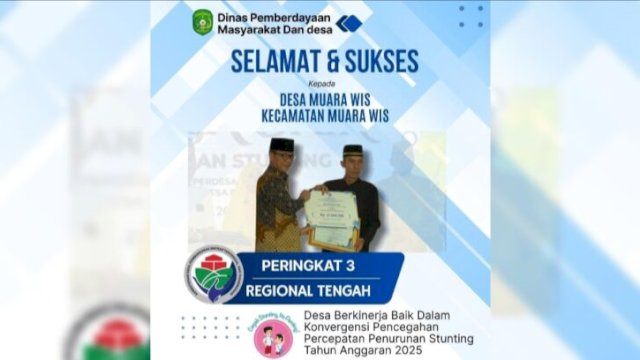 Flyer Ucapan Selamat DPMD Kukar. [IST]