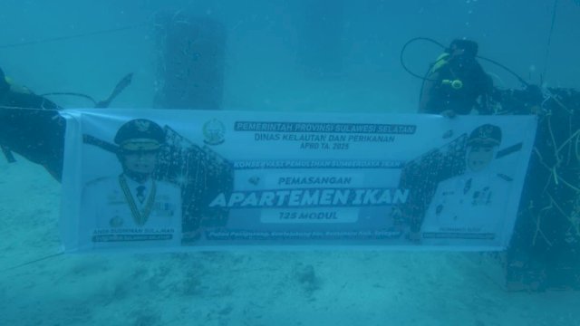 Pemerintah Provinsi Sulawesi Selatan di bawah kepemimpinan Gubernur Andi Sudirman Sulaiman kembali menggencarkan program apartemen ikan untuk pengembangan kawasan perikanan rakyat. (Foto: Istimewa)
