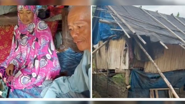 Rusdi Masse (RMS) turun langsung membantu satu keluarga di Kelurahan Biloka, Kecamatan Panca Lautang, Kabupaten Sidrap, yang diketahui tinggal di sebuah gubuk reyot tanpa penerangan listrik. (Foto: Istimewa)