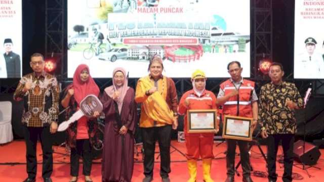 Wali Kota Makassar, Munafri Arifuddin saat menghadiri pesta rakyat rangkaian HUT RI ke-80 yang berlangsung di De&rsquo; Festive Kawasan Summarecon Mutiara, Jalan Rainbow Boulevard, Selasa (26/8/2025) malam. (Foto: Istimewa)