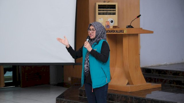 Bupati Gowa, Sitti Husniah Talenrang, dalam Penutupan Pelatihan Peningkatan Kapasitas SDM Pengurus Koperasi Desa Merah Putih (KDMP), di BBPP Batangkaluku, kemarin. (Dok. Humas Gowa) 