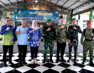 Bupati Barru Hadiri Peringatan Hari Juang Infanteri ke-77 di Kodam XIV Hasanuddin