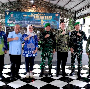 Bupati Barru Hadiri Peringatan Hari Juang Infanteri ke-77 di Kodam XIV Hasanuddin