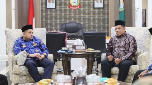 Wali Kota Makassar, Munafri Arifuddin saat menerima audiensi yang dilakukan oleh jajaran FKUB Kota Makassar di Balaikota Makassar, Senin (1/12/2025). (Foto: Istimewa)