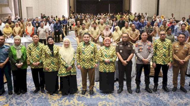 Wali Kota Makassar, Munafri Arifuddin saat menghadiri peringatan HKSN ke-76 di Hotel Claro, Makassar, Selasa (9/12/2025). (Foto: Istimewa)