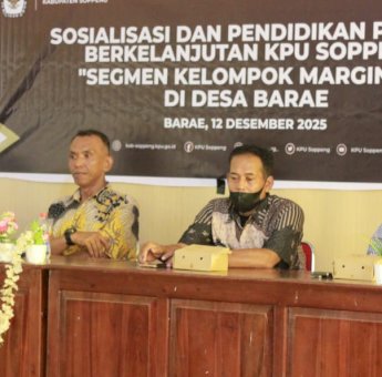 KPU Soppeng Gencarkan Pendidikan Pemilih Berkelanjutan di Desa Barae, Sasar Kelompok Marginal