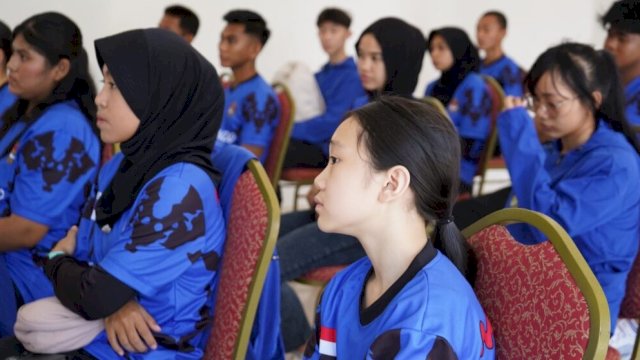 Pelepasan atlet Taekwondo Kota Makassar yang akan berlaga di BK Porprov Sulsel berlangsung khidmat di Baruga Agar Jaya, Kantor KONI Kota Makassar, Jalan Kerung-Kerung Eks THR, Makassar, Kamis (27/11/2025). (Foto: Istimewa)